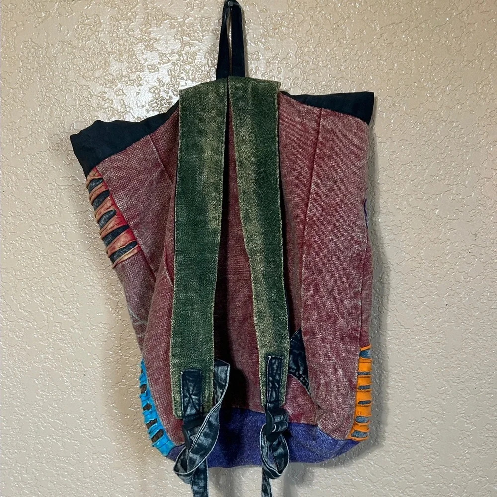 Colorful Patchwork Backpack - Picture 2 of 2